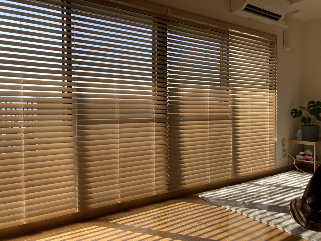 ウッドブラインド取付完成